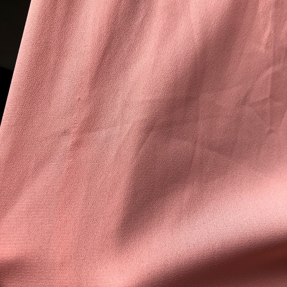 Blush Deep Pink High Neck Lace Detail Full Length Maxi Dress M Suit Size 10 - Picture 4 of 4